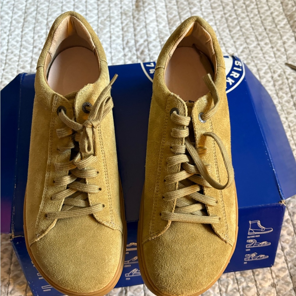 Birkenstock Women's Khaki Suede Sneakers